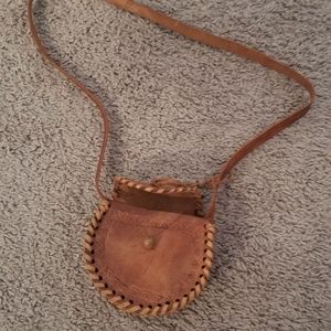 Leather mini satchel